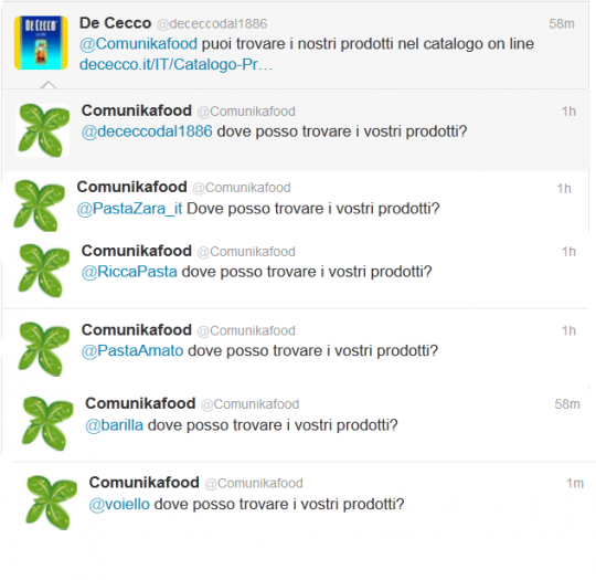 brand pasta twitter