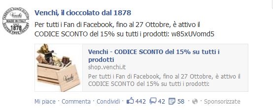 venchi sconto sponsorizzato