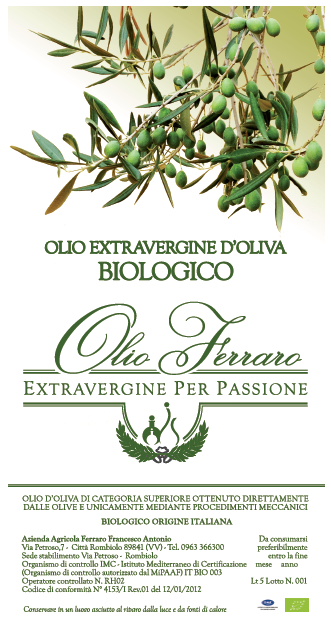 Olio Extravergine Biologico Ferraro Olio Extravergine Biologico Ferraro