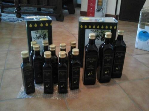Olio ferraro extravergine d'oliva biologico presentazione Bottiglie Olio extravergine