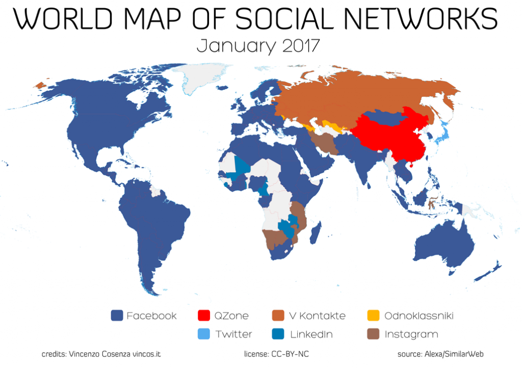 Mappa Social Media per promuvere video storytelling