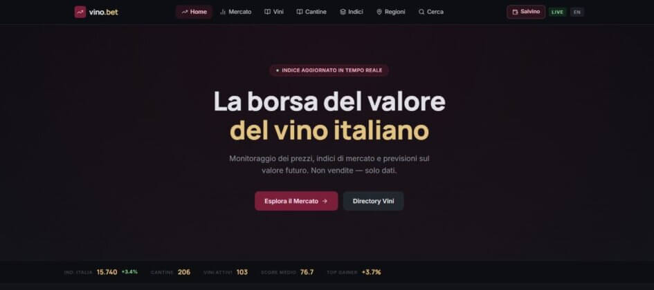 Valore bottiglia di vino nel tempo